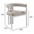 Best Quality Furniture Set of 2 Dining Side Chairs in Gray Boucle Fabric