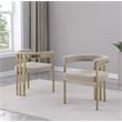 Best Quality Furniture Set of 2 Dining Side Chairs in Gray Boucle Fabric