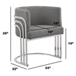 Best Quality Furniture Black Teddy Fabric Side Chairs with Chrome