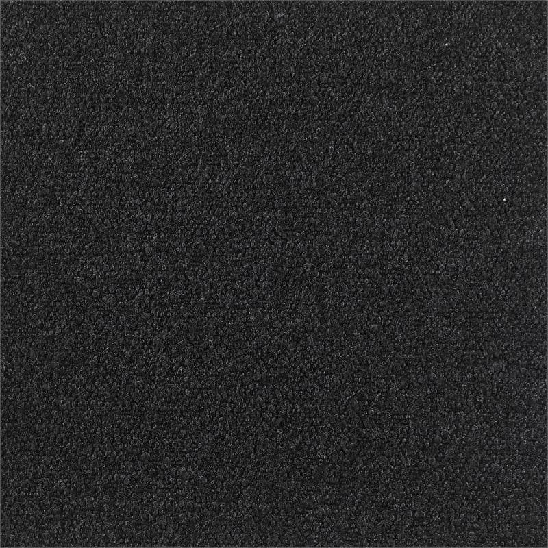 Best Quality Furniture Set of 2 Dining Side Chairs in Black Boucle Fabric