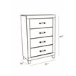 Best Quality Furniture Light Gray Wood 5 Pc Bedroom Set with Full Panel Bed