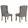 Best Quality Furniture Brown Oak Wood Dining Set with Mixed Gray Chairs