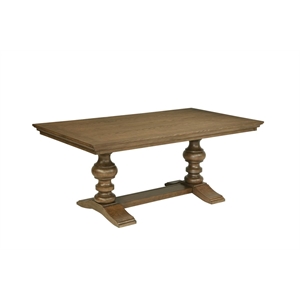 Best Quality Furniture Brown Oak Wood Dining Table with Textured Grain Top