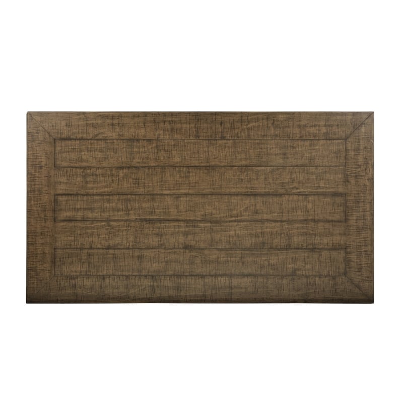 Best Quality Furniture Rustic Oak Wood Dining Set with Mixed Gray Chairs