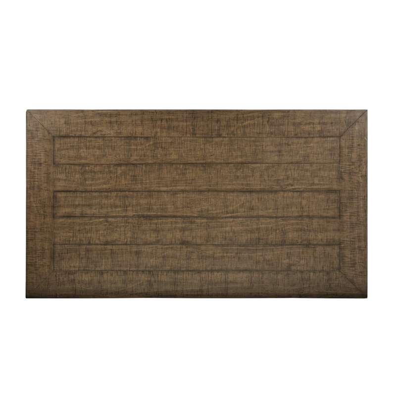 Best Quality Furniture Rustic Oak Wood Dining Table with Textured Grain Top