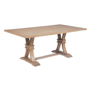 Best Quality Furniture Light Oak Wood Dining Table with Rustic Finish