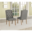 Best Quality Furniture Linen Fabric Upholstered Wing Back Chairs in Gray