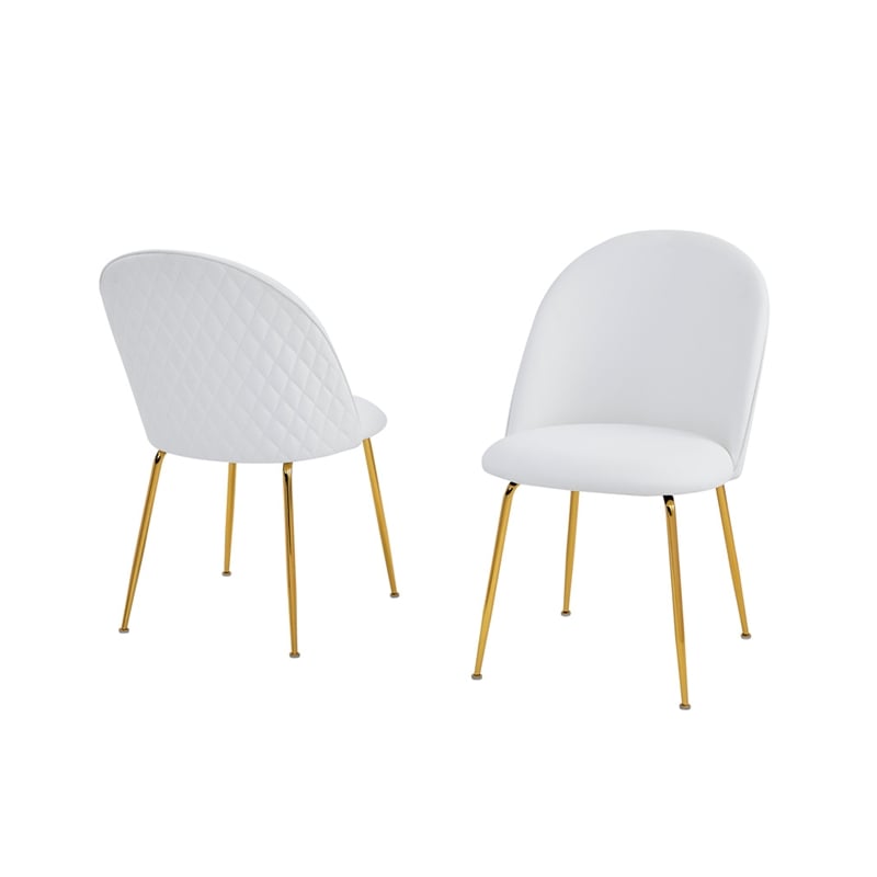 Best Quality Furniture Glass with White Marble Wrap Dining Set and White Chairs
