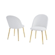 Best Quality Furniture Glass with White Marble Wrap Dining Set and White Chairs