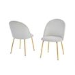 Best Quality Furniture Glass with White Marble Wrap Dining Set and Cream Chairs