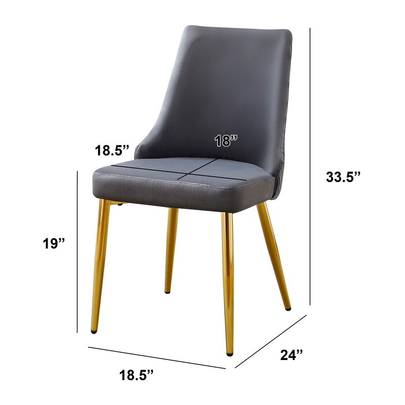 Best Quality Furniture Clear Glass Dining Set with Velvet Upholstered Chairs