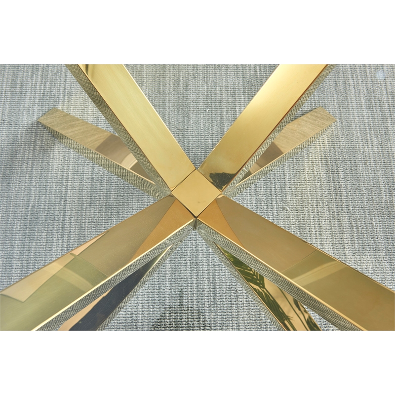 Best Quality Furniture Clear Glass Dining Set with Velvet Upholstered Chairs