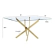 Best Quality Furniture Clear Glass Dining Set with Velvet Upholstered Chairs