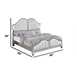 Best Quality Furniture Silver Embossed Wood Bedroom Set with King Panel Bed