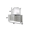 Best Quality Furniture Silver Embossed Wood Bedroom Set with King Panel Bed