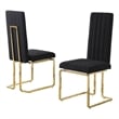 Best Quality Furniture Line Tufted Boucle Fabric Side Chairs in Black