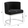 Best Quality Furniture Single Chair with Black Boucle Fabric and Chrome Base