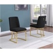 Best Quality Furniture Black Boucle Fabric Side Chairs with Chrome Sled Base