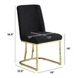 Best Quality Furniture Black Boucle Fabric Side Chairs with Chrome Sled Base