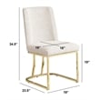 Best Quality Furniture Cream Boucle Fabric Side Chairs with Chrome Sled Base