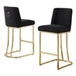 Best Quality Furniture Black Boucle Fabric Counter Chairs with Chrome Base