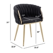 Best Quality Furniture Braided Accent Chairs in Black Teddy Boucle Fabric