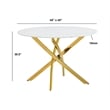 Best Quality Furniture Faux White Marble Glass Dining Table with Velvet Chairs