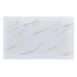 Best Quality Furniture Rectangular White Faux Marble Glass Dining Set