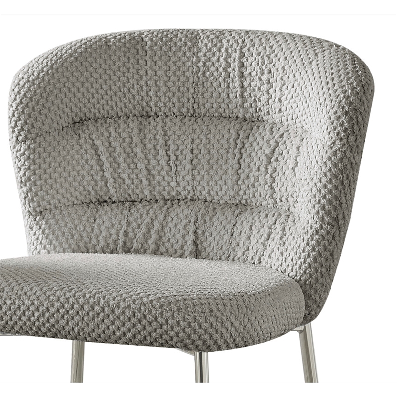 Best Quality Furniture Gray Fluffy Checker Textured Fabric Counter Chairs