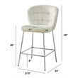Best Quality Furniture Cream Fluffy Checker Textured Fabric Counter Chairs