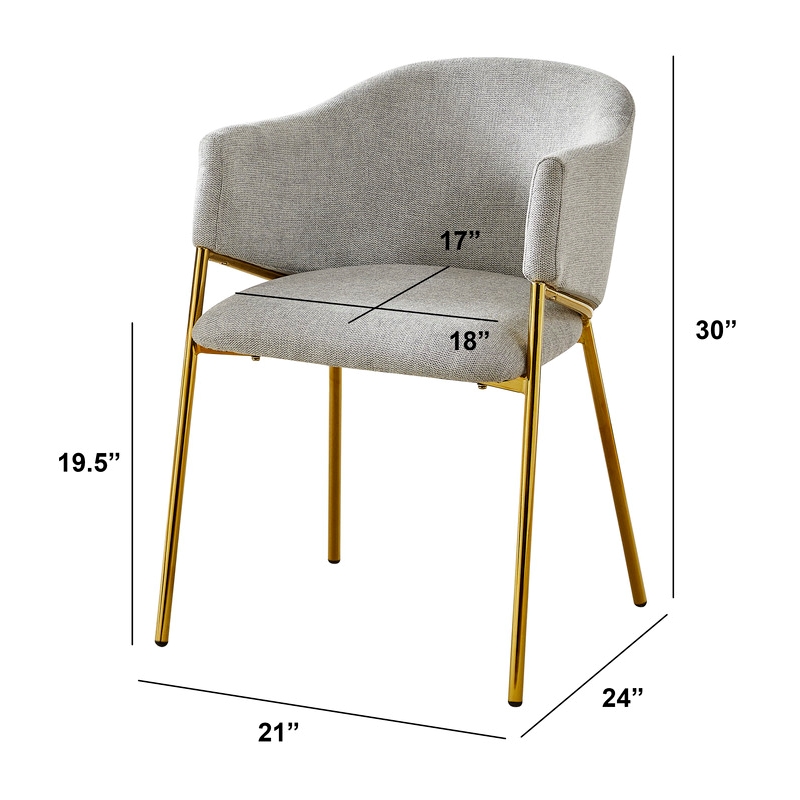 Best Quality Furniture Rectangular Clear Glass Dining Set with Linen Chairs