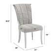 Best Quality Furniture Rich Gray Boucle Fabric Side Chairs with Chrome Frame