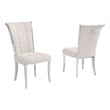 Best Quality Furniture Cream Boucle Fabric Side Chairs with Chrome Frame