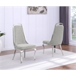 Best Quality Furniture Rich Gray Boucle Fabric Side Chairs with Chrome Frame