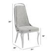 Best Quality Furniture Rich Gray Boucle Fabric Side Chairs with Chrome Frame