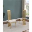 Best Quality Furniture Gold Stainless Steel Frame Side Chairs w Boucle Seat