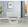 Best Quality Furniture Swivel Accent Chair in Cream Velvet Stripe Fabric