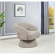 Best Quality Furniture Swivel Accent Chair in Gray Boucle Fabric