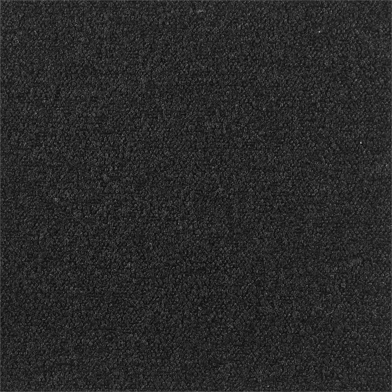 Best Quality Furniture Button Tufted Side Chairs in Black Boucle Fabric