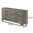 Best Quality Furniture Antique Gray Wood 6 Drawer Dresser with Rustic Finish