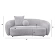 Best Quality Furniture 2 Piece Sofa & Loveseat Set in Gray Boucle Teddy Fabric