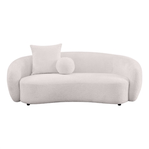 Best Quality Furniture 3 Seater Sofa in Beige Boucle Teddy Fabric