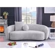 Best Quality Furniture 3 Seater Sofa in Light Gray Boucle Teddy Fabric
