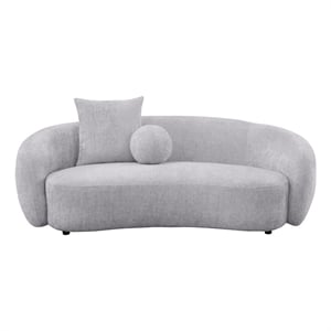 Best Quality Furniture 3 Seater Sofa in Light Gray Boucle Teddy Fabric