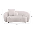 Best Quality Furniture 2 Seater Loveseat in Beige Boucle Teddy Fabric