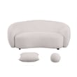 Best Quality Furniture 2 Seater Loveseat in Beige Boucle Teddy Fabric