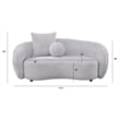 Best Quality Furniture 2 Seater Loveseat in Light Gray Boucle Teddy Fabric