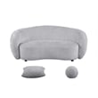 Best Quality Furniture 2 Seater Loveseat in Light Gray Boucle Teddy Fabric