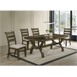 Best Quality Furniture Traditional 5 Piece Dining Set in Antique Brown Wood