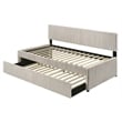 Best Quality Furniture Twin Daybed with Trundle in Cream Velvet Corduroy